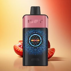 IGET ONE 12000 Puffs Jagoda Grenadina Led z Velikim Ukrivljenim Barvnim Zaslonom in 2700 mAh Baterijo